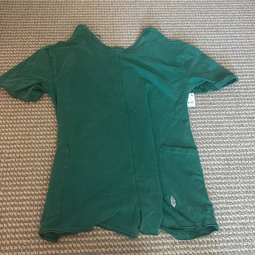 green free people romper! size small!